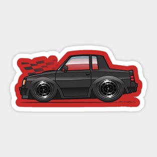 Black Cartoon Sticker